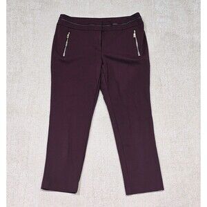 Anne Klein Women’s BurgandySlim Straight Leg Modern Fit Size 12
